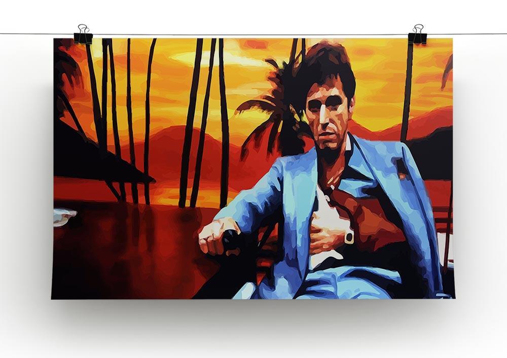 1000x707 Scarface Sunset Canvas Print Or Poster Canvas Art Rocks - Scarface Canvas Painting