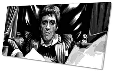 450x286 Scarface Tony Montana Canvas Wall Art Framed Print 48 X 24 Inch - Scarface Canvas Painting
