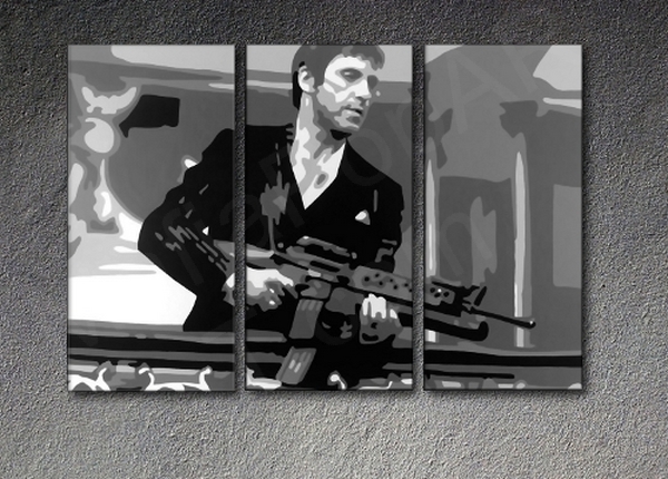 600x430 Multi Panel Paintings Scarface - Scarface Canvas Painting