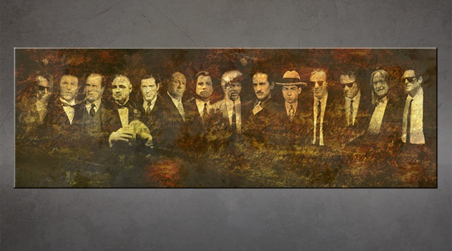 900x500 Scarface,john Gotti, Al Capone Amp . - Scarface Godfather Goodfellas Painting