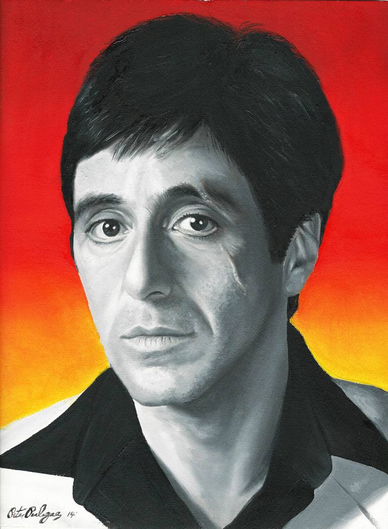 770x1048 Saatchi Art Scarface Oil Painting Painting By Peter Perlegas - Scarface Oil Painting
