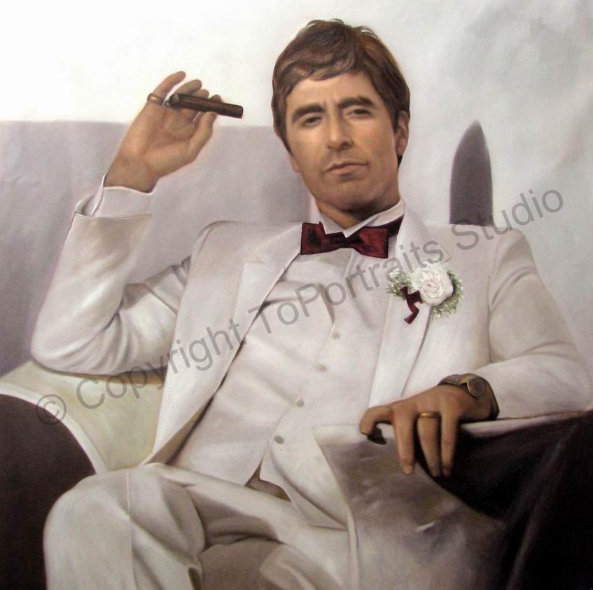 847x842 Scarface, Tony Montana - Scarface Oil Painting