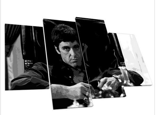529x390 2018 Hand Painted Modern Scarface Tony Montana Canvas Wall Art Oil - Scarface Oil Painting