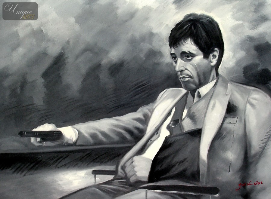 900x662 Modern Art - Scarface Oil Painting
