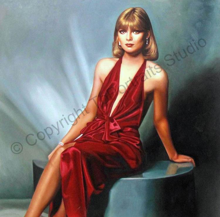 750x740 Michelle Pfeiffer, Scarface - Scarface Oil Painting