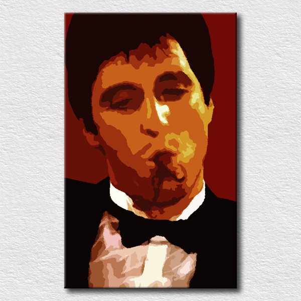 600x600 Movie Poster Scarface Oil Painting For Bedroom Wall Decorative - Scarface Oil Painting