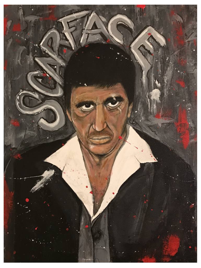 770x1025 Saatchi Art Abstract Scarface Painting Painting By Anthony Downey - Scarface Painting