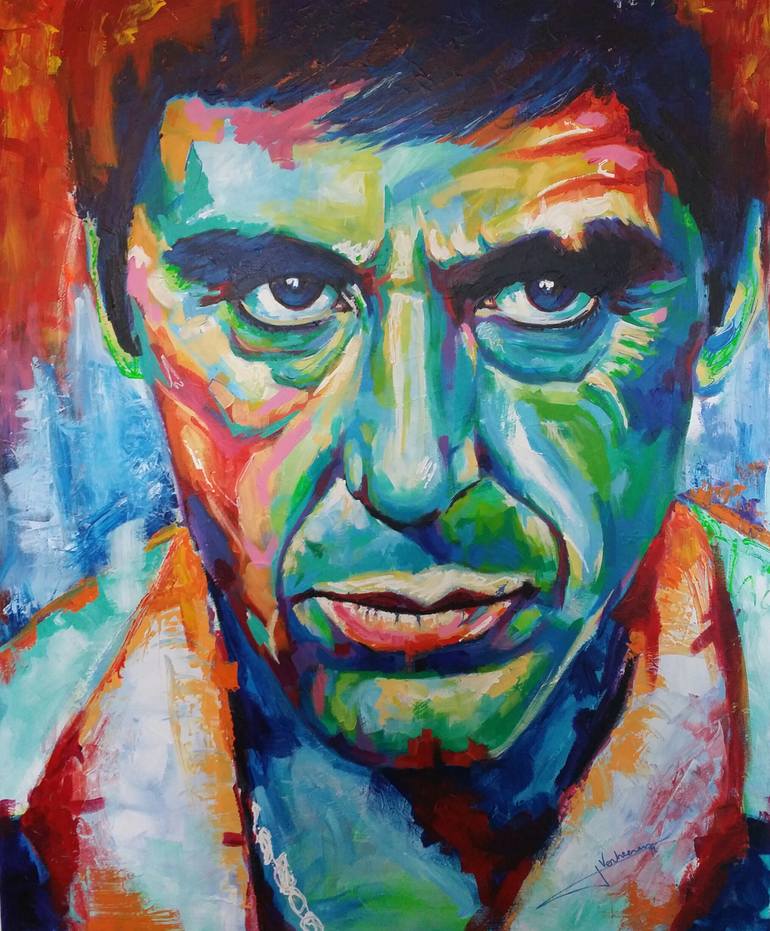 770x931 Saatchi Art Scarface Painting By Jo Verheezen - Scarface Painting
