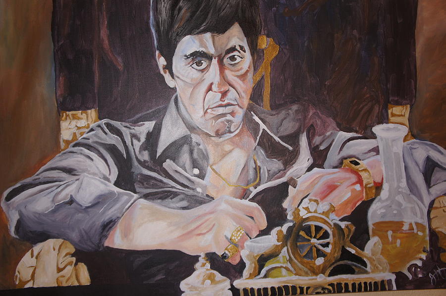 900x598 Scarface Painting By Jason Turner - Scarface Painting