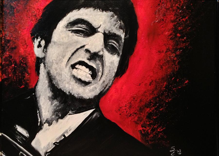 900x639 Scarface Painting By S G Williams - Scarface Painting