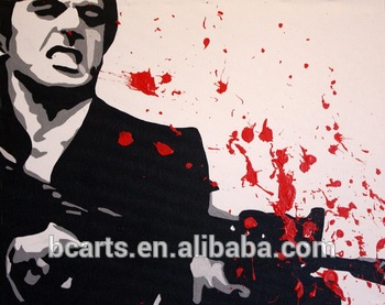350x277 Hot Selling Vivid High Quality Pop Art Scarface Painting - Scarface Painting