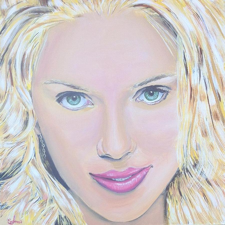 900x898 Scarlett Johansson Painting By Grayson Engleman - Scarlett Johansson Painting