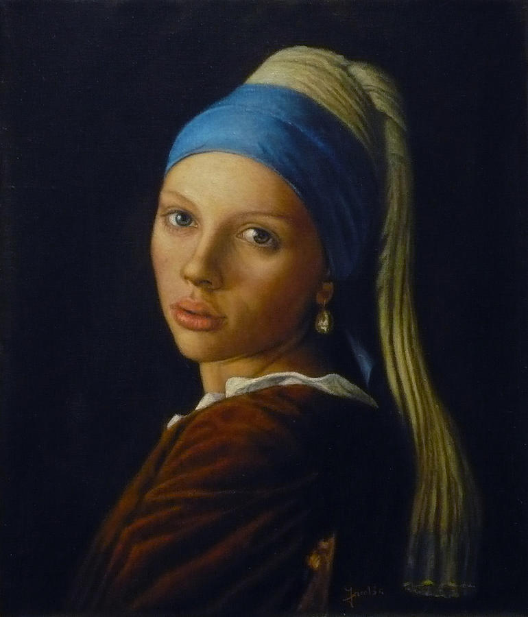 770x900 Scarlett Johansson Painting By Jaro Zbijar - Scarlett Johansson Painting