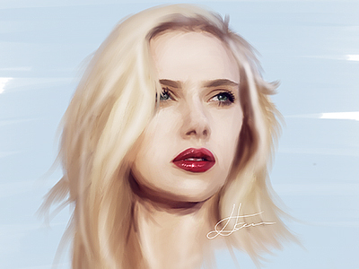 400x300 Scarlett Johansson Speed Painting By Luis Faus - Scarlett Johansson Painting