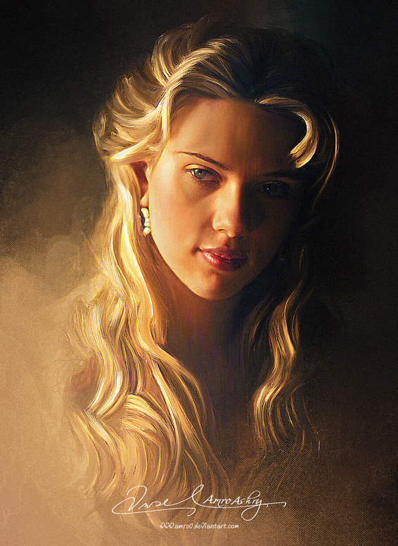 566x776 Pretty Face P2 - Scarlett Johansson Painting