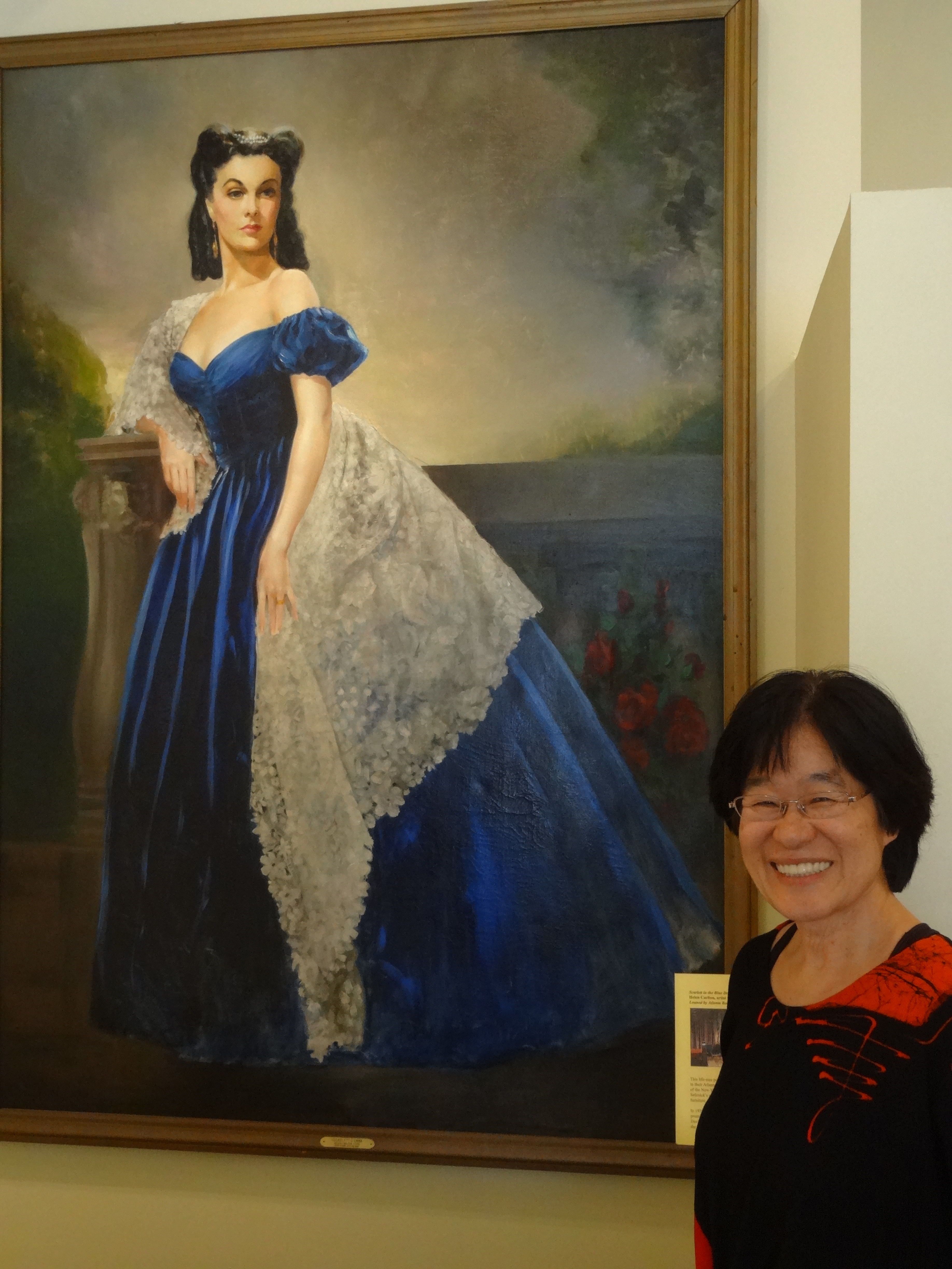 Портрет Скарлетт о'Хара в синем платье