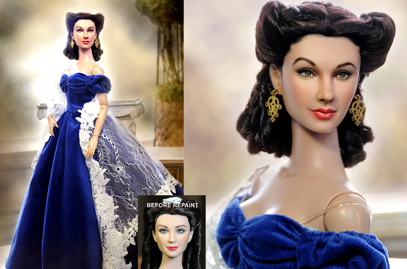 1296x857 Custom Doll Repaint - Scarlett O Hara Painting