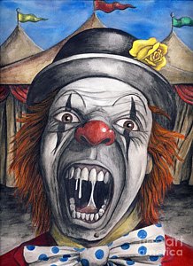 218x300 Scary Clown Paintings - Scary Clown Painting