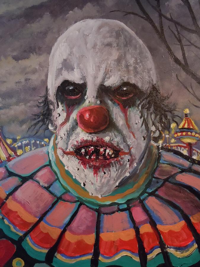 675x900 Evil Clown Paintings Fine Art America - Scary Clown Painting