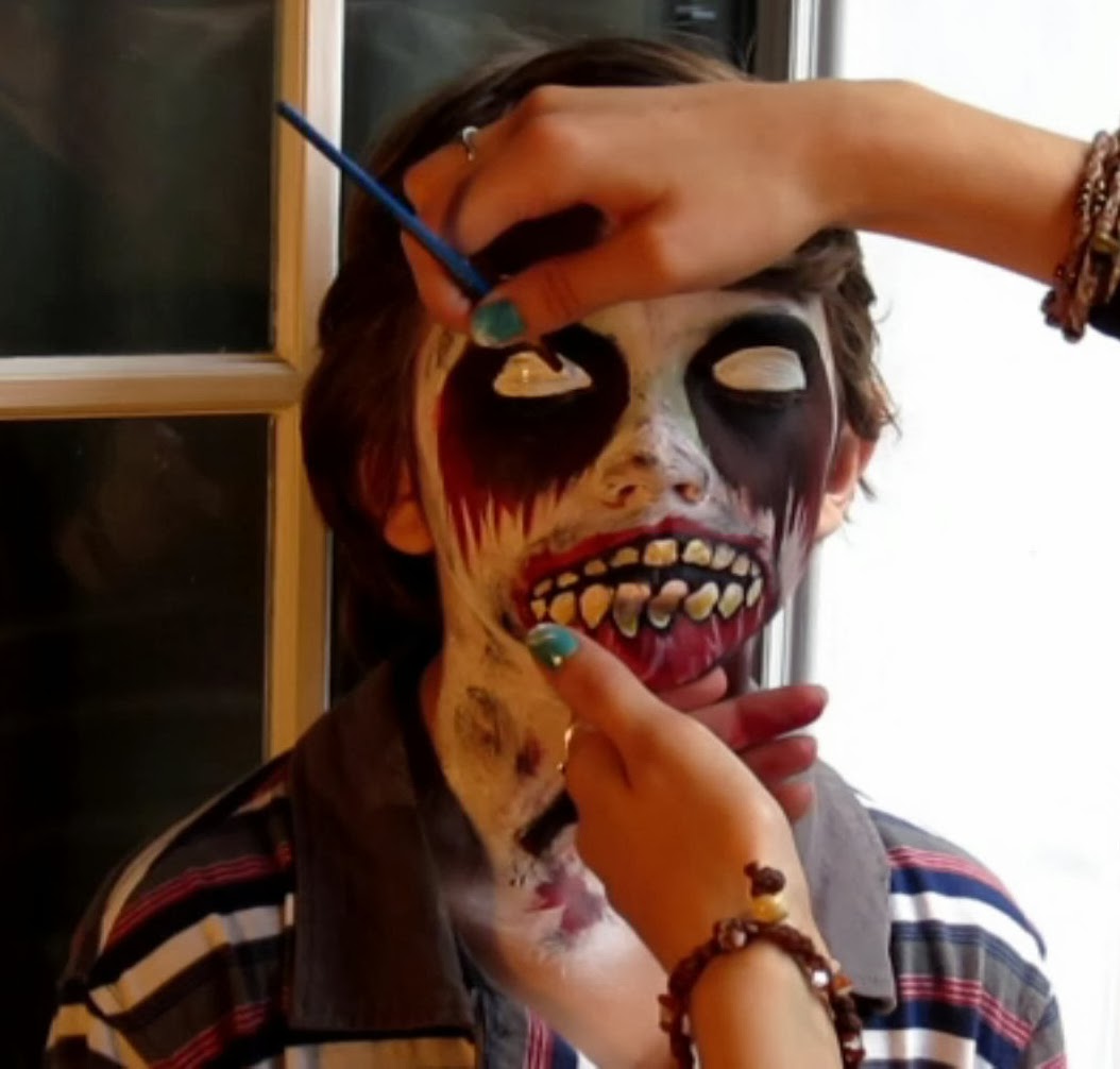 1054x1006 Easymeworld Halloween Zombie Face Paint Tutorial - Scary Face Painting