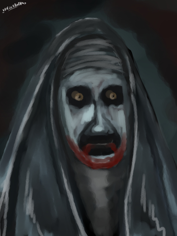 600x800 Nun Valak By Sakuchaoran - Scary Nun Painting