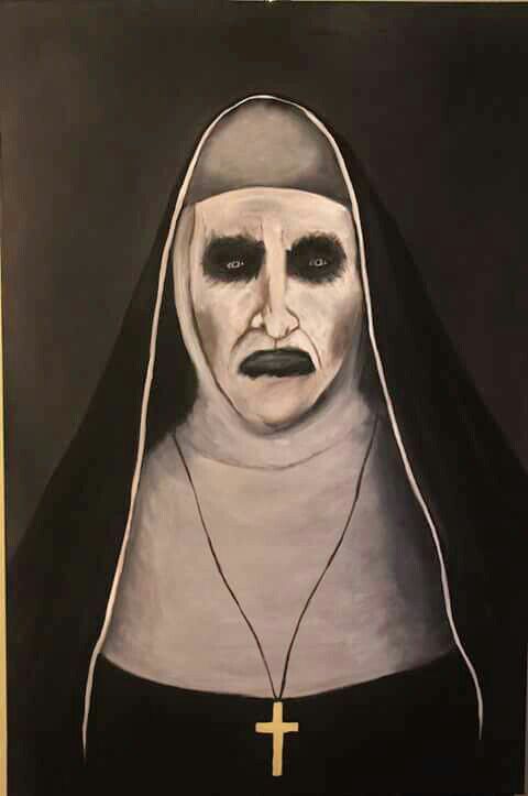 480x723 Valak Painting Horror Amino - Scary Nun Painting