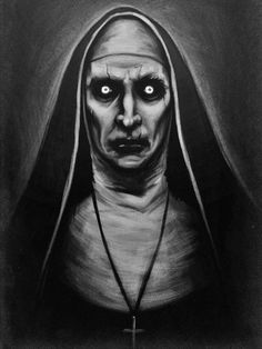 236x314 Valak The Sinister Nun From The Conjuring 2 Scary Movies Yay - Scary Nun Painting