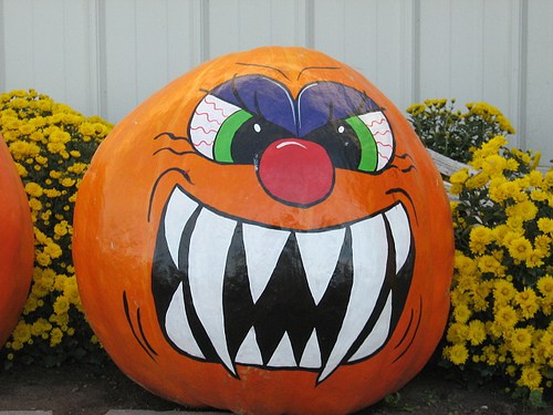 500x375 Scary Painted Pumpkins - Scary Painting Pumpkins