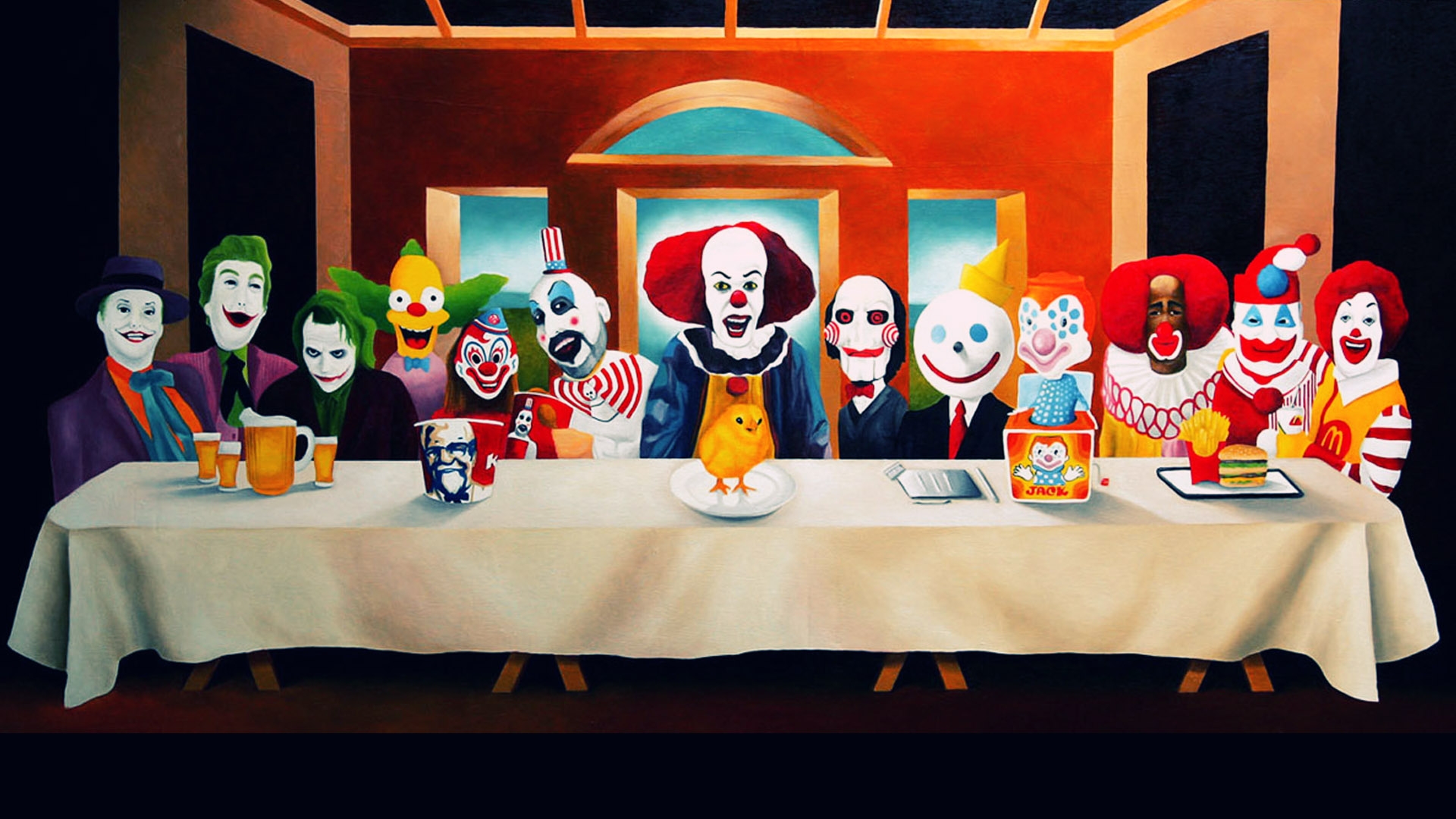 1920x1080 Supper, Supper, Ronald, Amazing, Last, Jack, The, Clown Clowns - Scary Ronald Mcdonald Painting