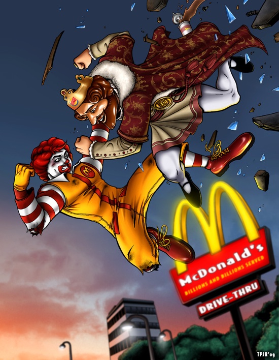 550x708 Extremely Disturbing Ronald Mcdonald Art (10 Pieces) - Scary Ronald Mcdonald Painting