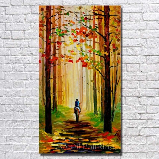 640x640 Beautiful Tree Road Oil Painting Modern Scenery Paintings - Scenery Painting