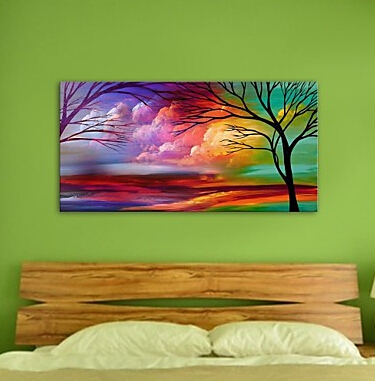 375x381 Hand Painted Canvas Modern Landscape Natural Scenery Painting - Scenery Painting On Canvas