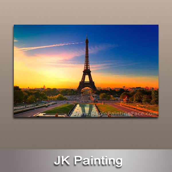 600x600 Wholesale Custom Oil Painting Unframed Tower Scenery Canvas Print - Scenery Painting On Canvas