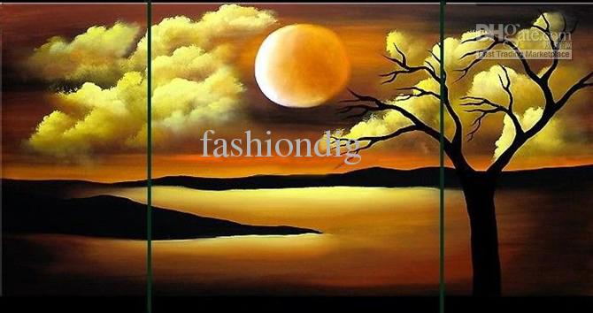 670x354 Beautiful Abstract Landscape Scenery Oil Painting Canvas Hand - Scenery Painting On Canvas