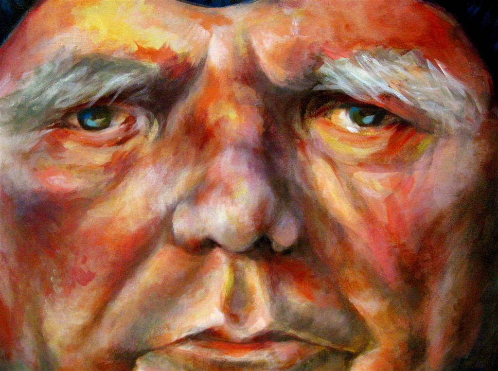 1024x763 Acrylic Portrait Painting Clara Lieu, Student Artwork, - Sch Painting