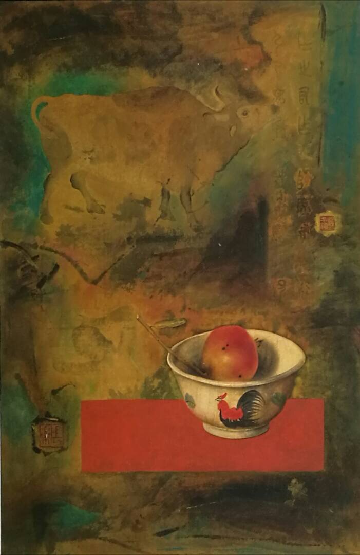 701x1080 Sch 0004,folklores 2,2005,69.5x45.5cm,mix Media On Rice Paper - Sch Painting