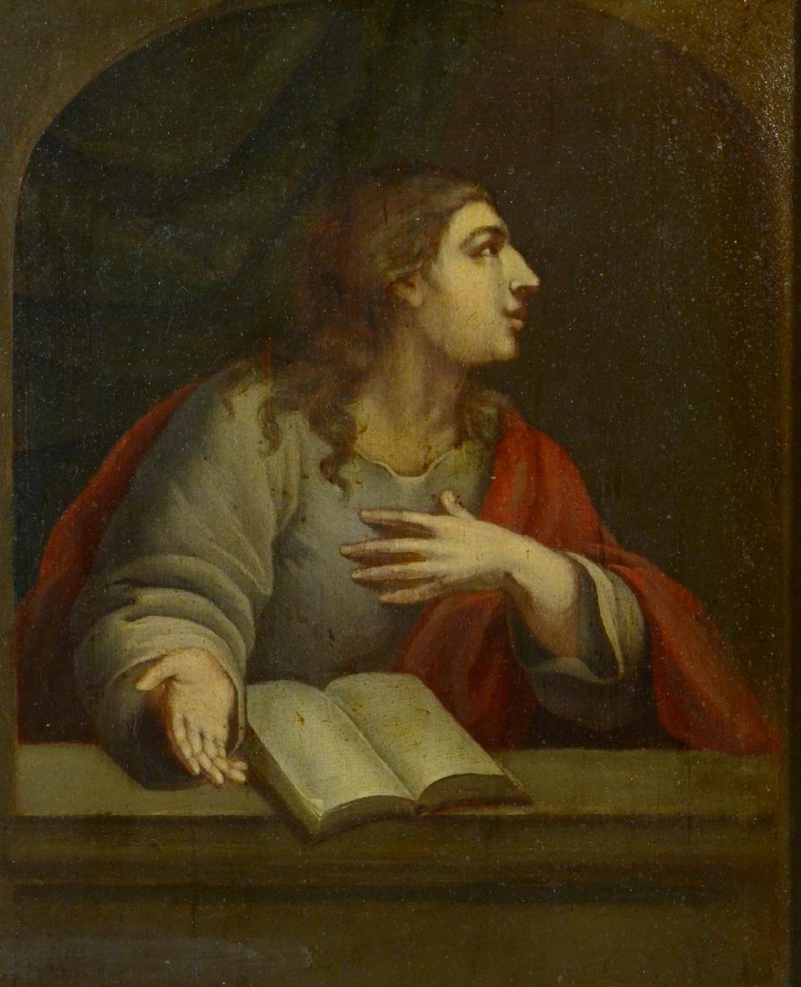 1600x1971 Early 19th C Continental Oil Painting Of A Young Sch March 20th - Sch Painting