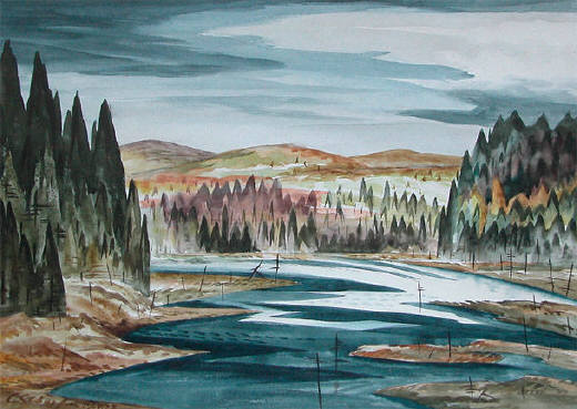 520x369 Carl Schaefer - Schaefer Painting