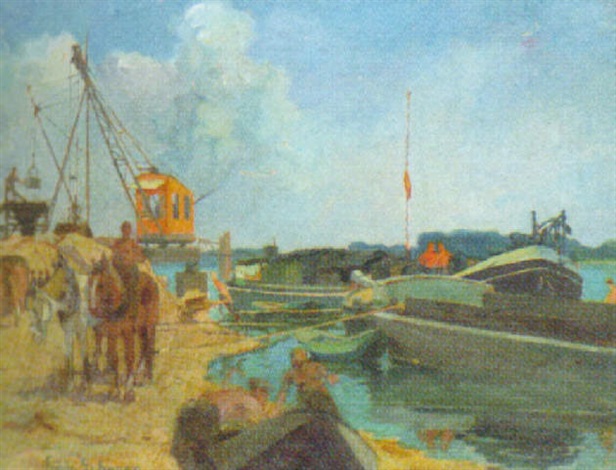 616x470 Hafenszene An Einem By Friedrich Schaper On Artnet - Schaper Painting