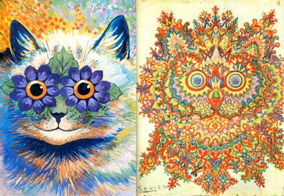 565x390 Louis Wain Schizophrenia And Cats - Schizophrenia Painting