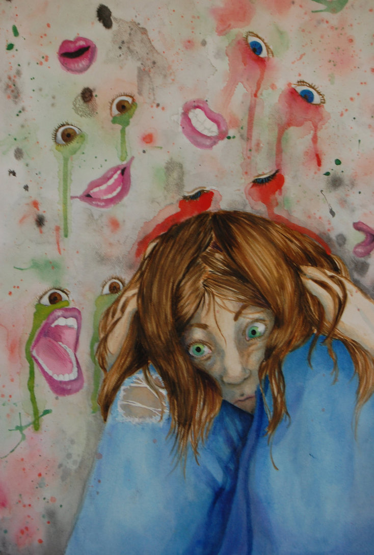 734x1089 Schizophrenia Painting By Goodgirl94 - Schizophrenia Painting
