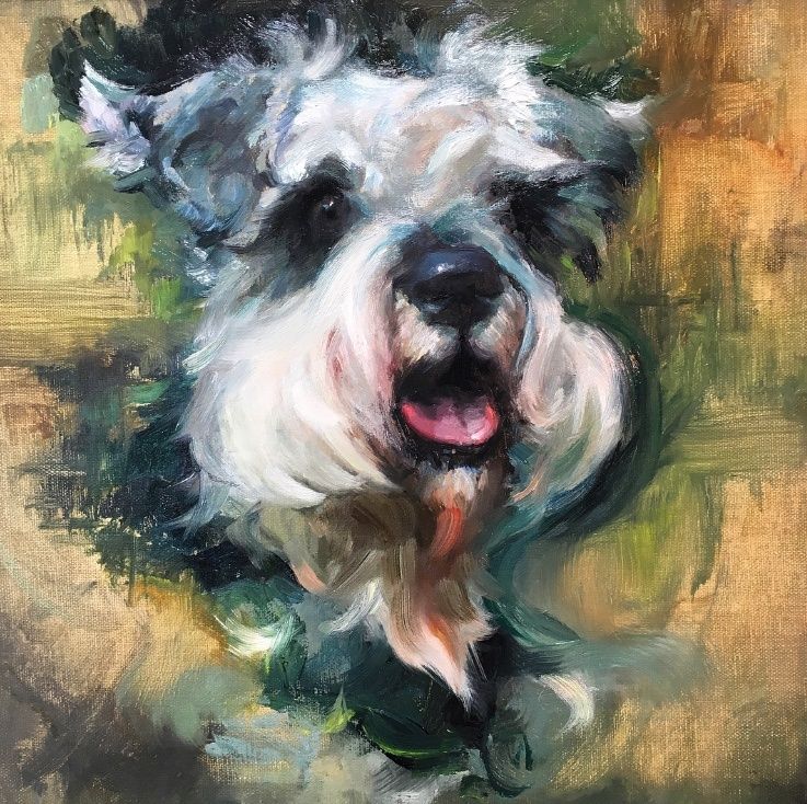 Schnauzer Painting at PaintingValley.com | Explore collection of ...