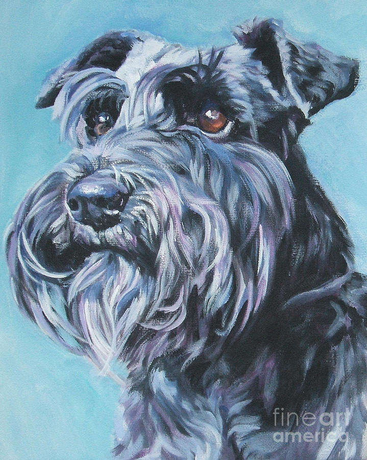 719x900 Schnauzer Painting By Lee Ann Shepard - Schnauzer Painting
