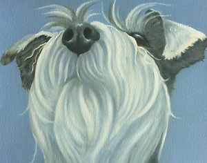 300x236 Schnauzer Painting Fine Art Giclee Print By Artist Lizzie Hall Ebay - Schnauzer Painting