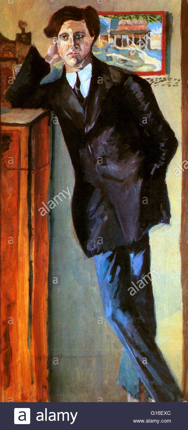 610x1390 Portrait Of Berg Painted By Arnold Schoenberg, 1910. Alban Maria - Schoenberg Painting