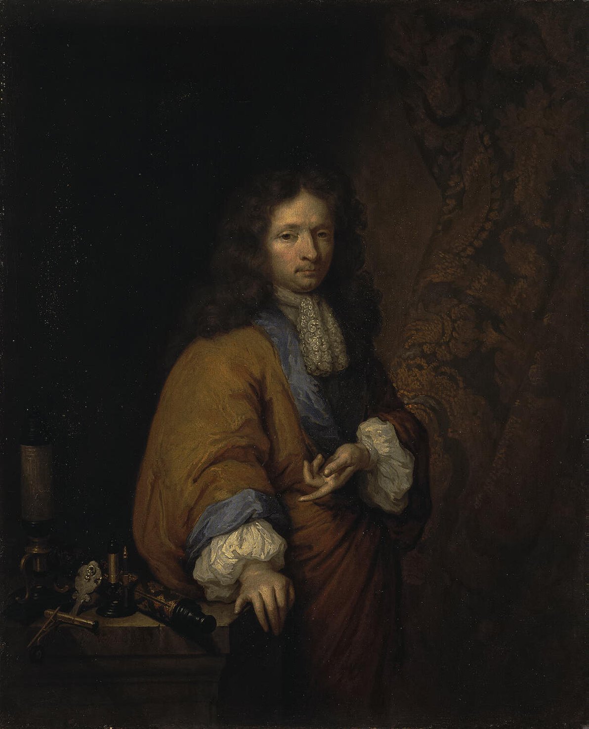 1192x1476 Portrait Of A Scholar Painting Netscher Constantin Oil Paintings - Scholar Painting