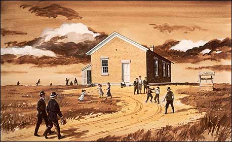 458x280 The Freeman School Building Prairie Communities Visual 5 - School Building Painting