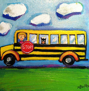 294x300 School Bus Paintings Pixels - School Bus Painting