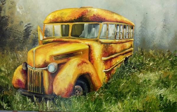 600x379 School Bus Sjon De Groot - School Bus Painting