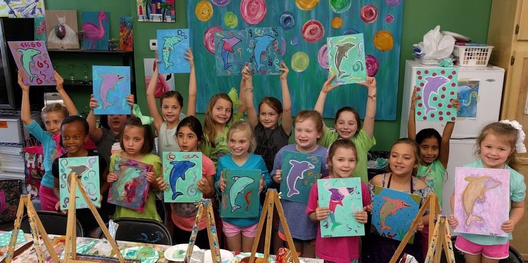 1037x517 Paint Party Studios Kids Paint - School Children Painting